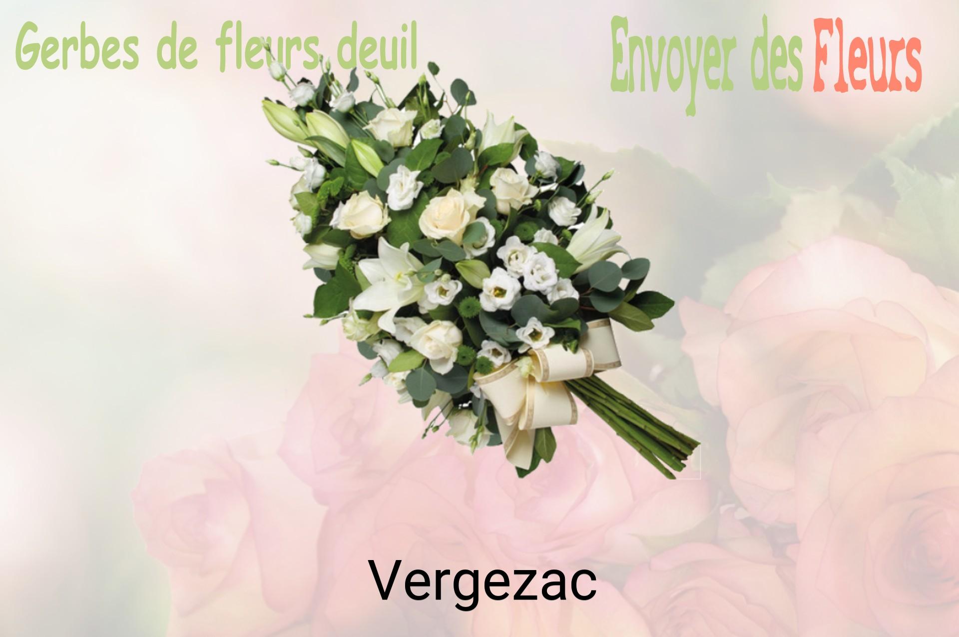 Gerbe de fleurs de deuil livrée à Vergezac